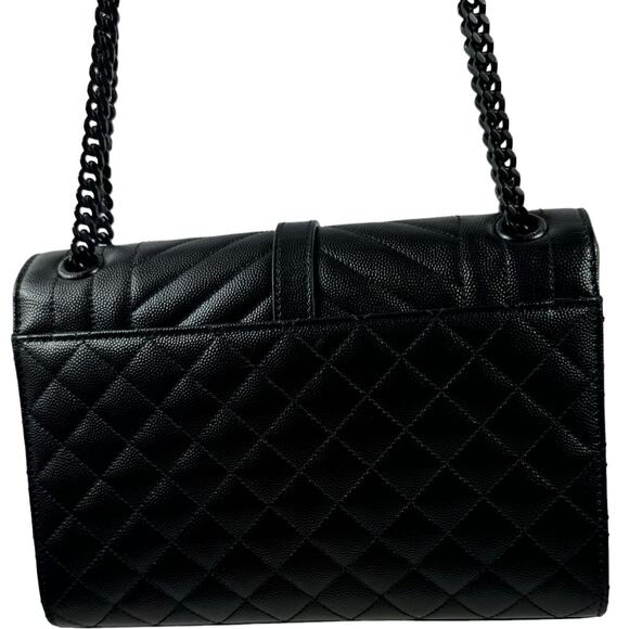 💎✨BEAUTIFUL✨💎Authentic Yves Saint Laurent Monogram Envelope Black Hardware - Picture 6 of 16